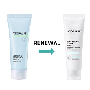 ATOPALM Soothing Gel Lotion 4 Fl Oz, Cooling and Calming Moisturizer for Sensitive, Eczema Prone, Heat Rash Skin, Redness Relief, Lightweight Mild Face and Body Lotion for Baby, Korean Skincare