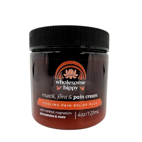 Cooling Pain Relief Plus Magnesium Cream with Vitamin D3 – All Natural with Arnica, Turmeric, Menthol, MSM – Nourishing Muscle & Joint Cream – 4oz