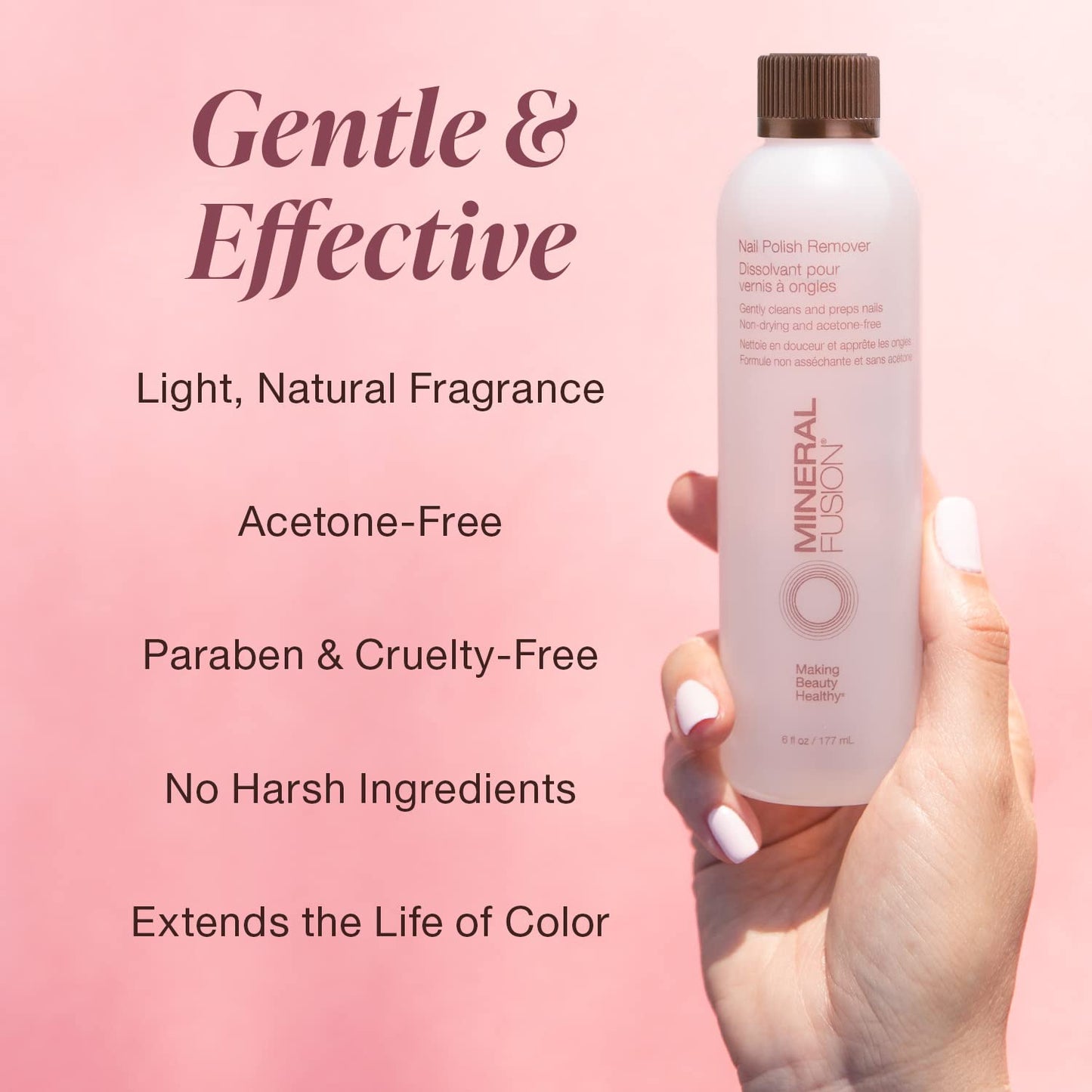 Mineral Fusion Nail Polish Remover, 6 Ounce