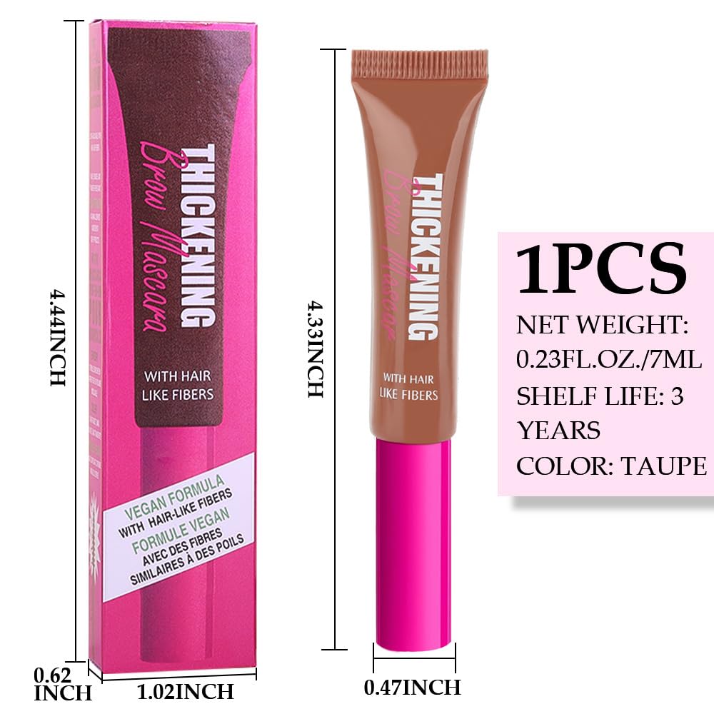 Kaely Thickening Brow Mascara,Tinted Eyebrow Gel Waterproof,Eyebrow Color Makeup,Brow Fast Sculpt,Vegan,Cruelty Free,maquillaje gel para cejas a prueba de agua,04 Rich Auburn