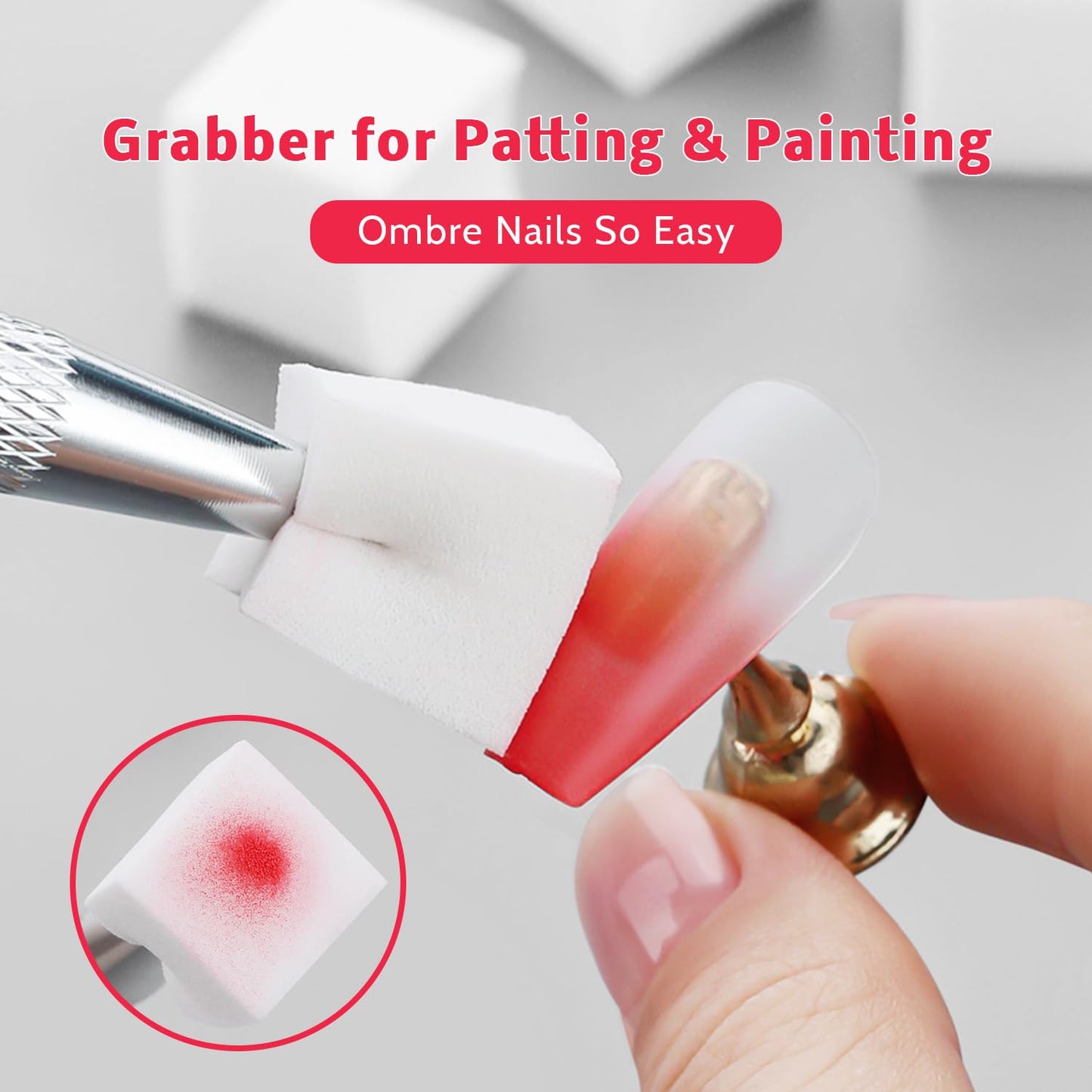Sponge Pat Paint Nail Gel, Ombre Nails Gradient Gel Nail Blush Blooming Aura Nails Drawing Stripper Floral Painting DIY Nail Art, No Wipe, UV/LED Curing (16 Colors D)
