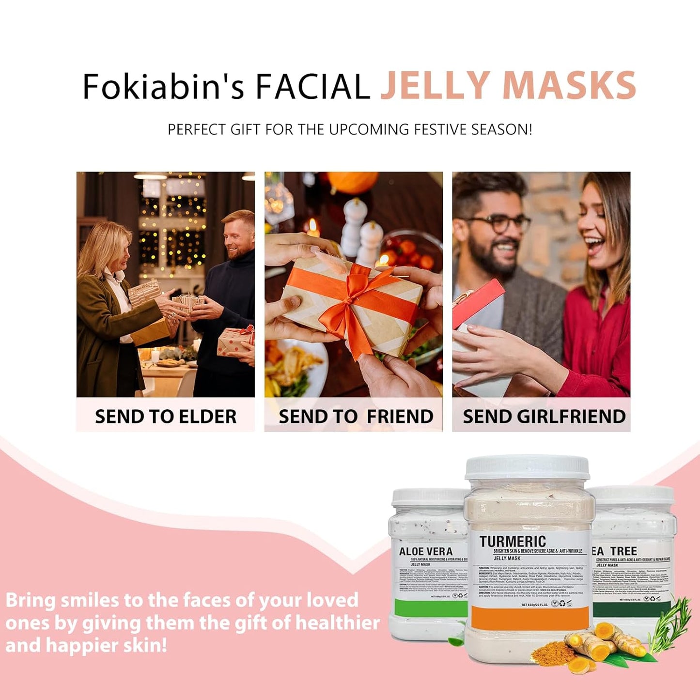 Jelly Mask for Facials, Hydrating & Moisturizing Peel-Off Rubber Gel Face Mask Skin Care for Deep Hydration & Glow, 23 Fl Oz Jar Professional Spa Use for All Skin Types with Bulgarian Rose