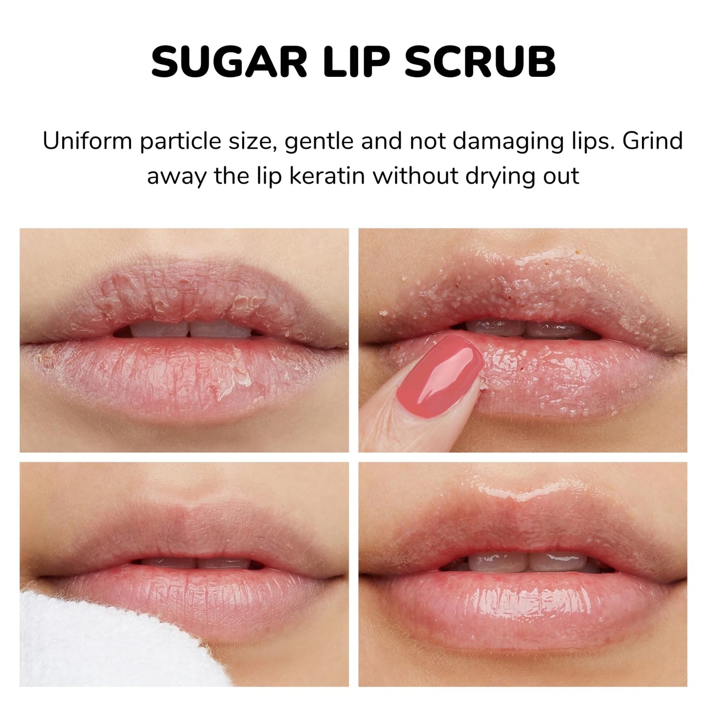Lip Mask & Scrub Set(Peach + Honey + Collagen), Overnight Moisturizer for Cracked & Dry Lips Care, Hydrating Plumper Kit, Sugar Exfoliator Gift for Women