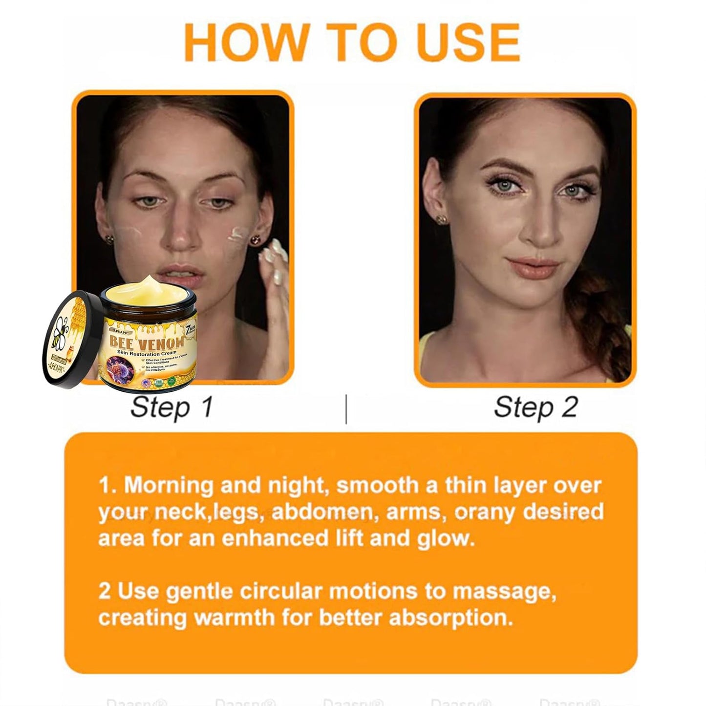Bee Venom Skin Restoration Cream, Bee Venom Skin Treatment Cream, Professional Bee Venom Comprehensive cream - Anti-Wrinkle Moisturizing for All skin Typess (2)