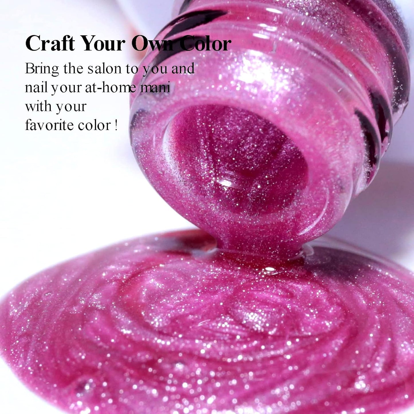 Imtiti Medium VioletRed Color Gel Nail Polish, 0.5 fl oz Holographic 9D Cat Eyes Glitter Magnetic Gel Polish with Magnetic Stick for Nail Salon