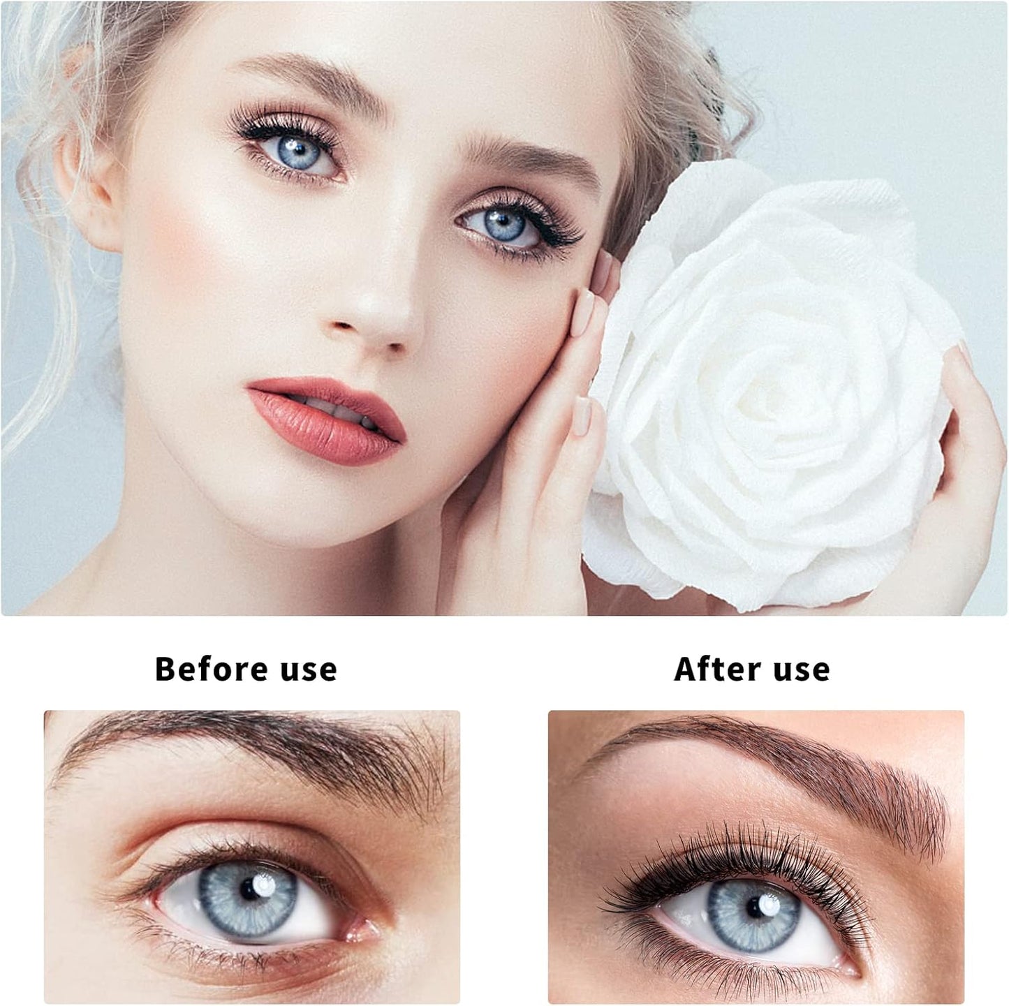 Heated Eyelash Curler, Heated Lash Curler with Led Display Electric Eye lash Curler 3 Temp Settings for Makeup Tools for Achieving A Natural Curl and Long Lasting Eyelashes, Designed for Women, White