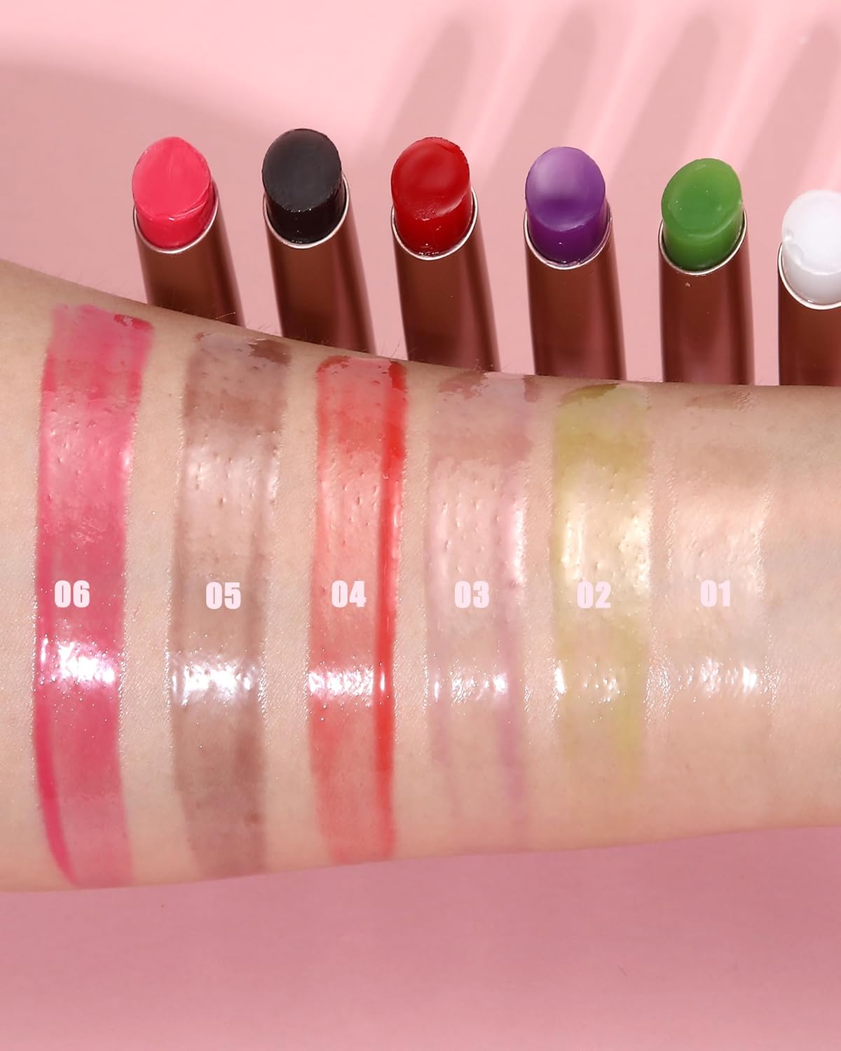 Moisturizing Lip Balm, Nude Sheer Lipstick Hydrating Clear Tinted Lip Gloss, Long Lasting Waterproof Liptint Balm Natural Non-Stick Lips Oil Stain,Glossy Lipcolor Juicy Finish for Dry Cracked Lips-01