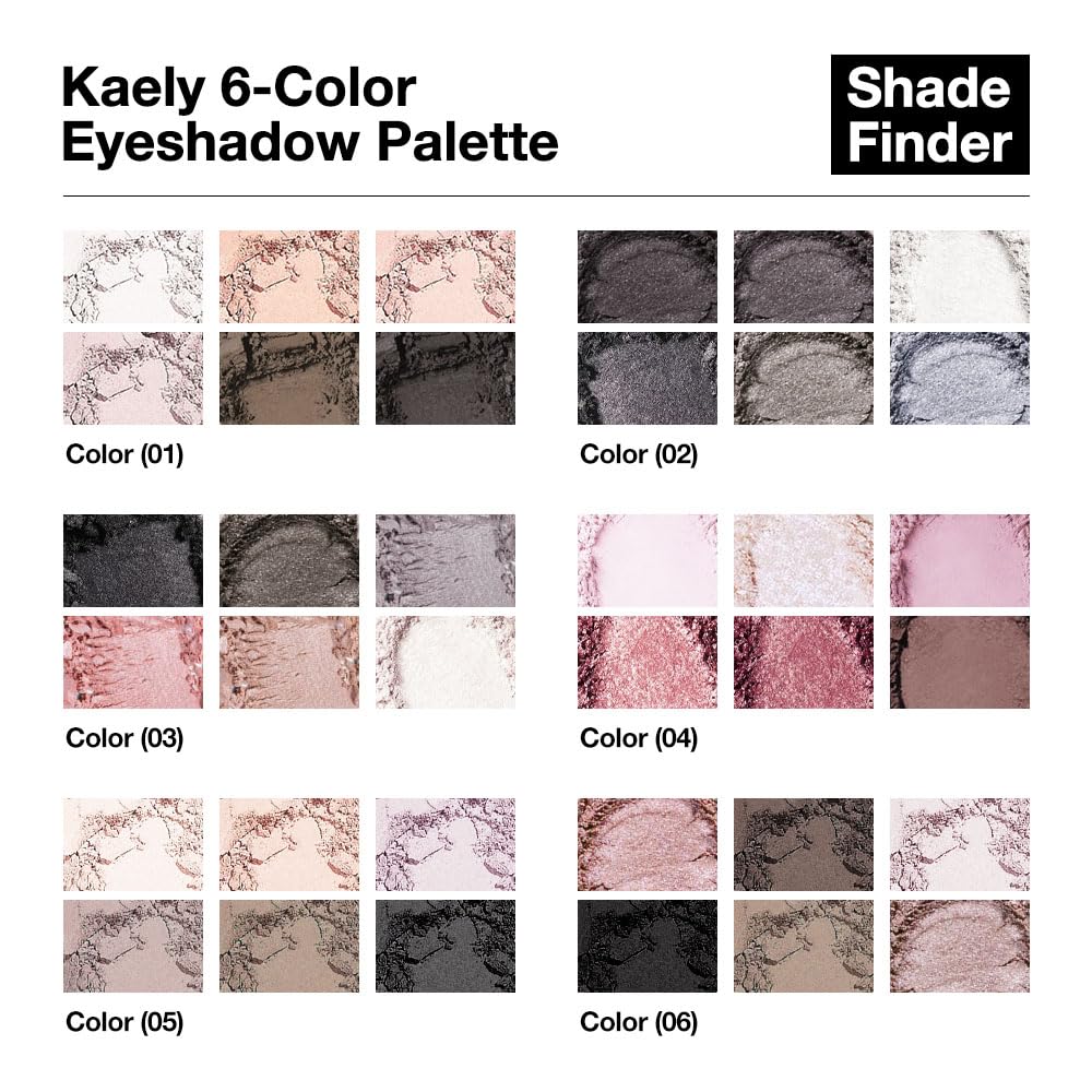 evpct 6 Colors Nude Smokey Eye Shadow Palette Makeup for Blue Brown Eyes, Light Brown Smoky Grey Taupe Black Natural Matte High Pigment Mini Travel Eyeshadow Palette for Older Women, Built in Mirror