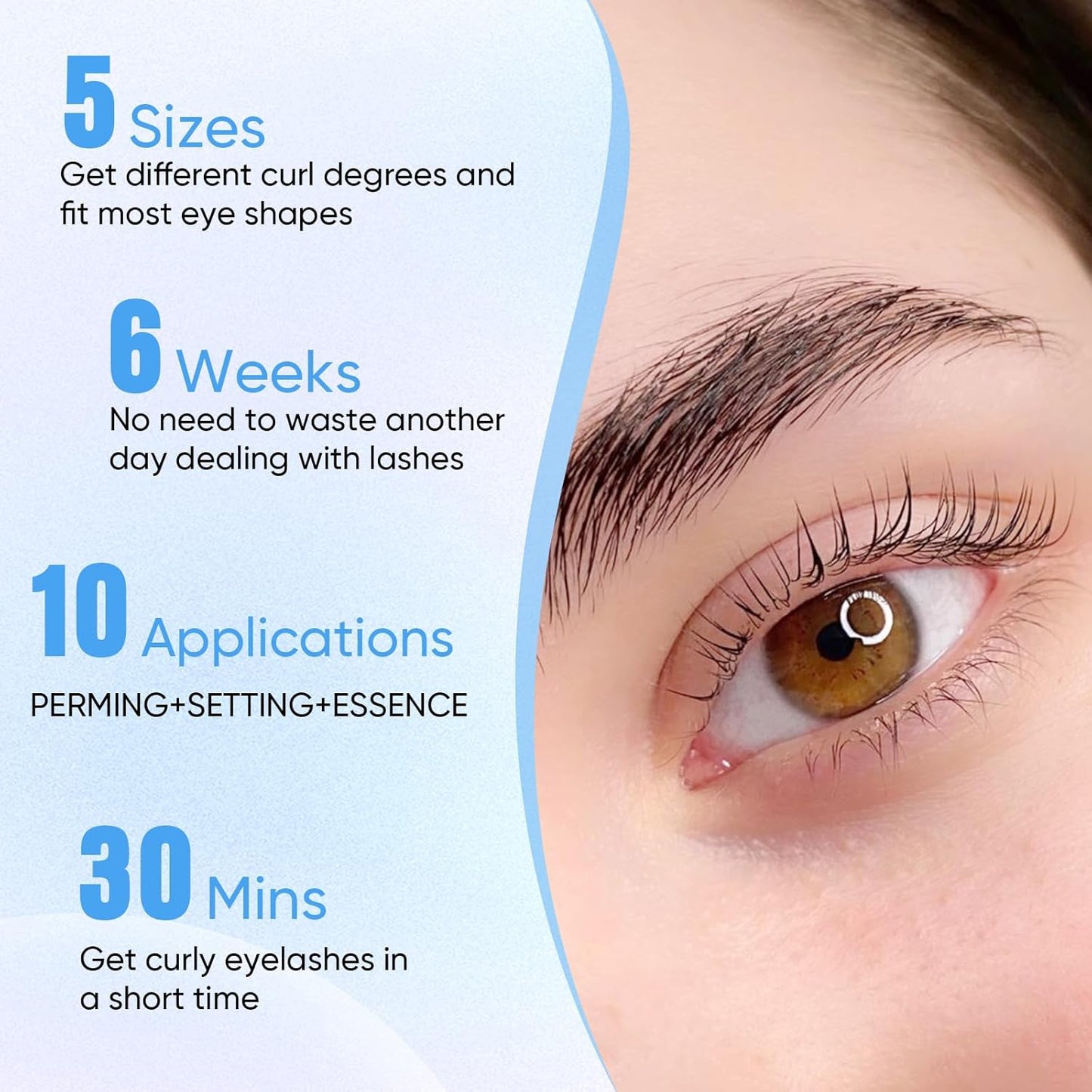 PERMANIA Lash Lift Kit, Lash Perm Kit, Fast Eyelash Lifting 5 Minutes DIY at Home with Strong Glue Disposable Sachet Lash Lifting Kit Last 6 Weeks (15pcs)