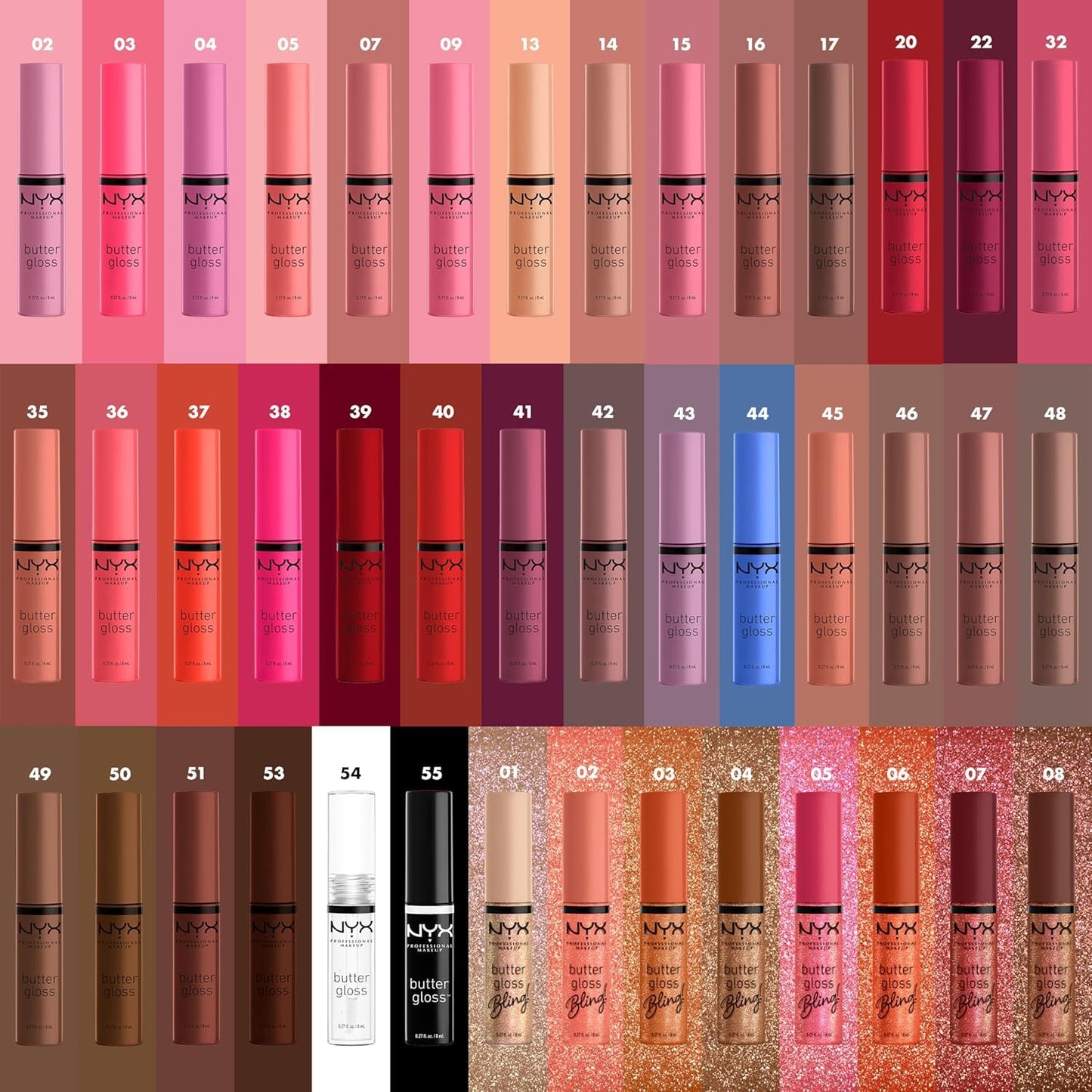 NYX PROFESSIONAL MAKEUP Butter Gloss, Non-Sticky Lip Gloss - Red Velvet (Deep Red)