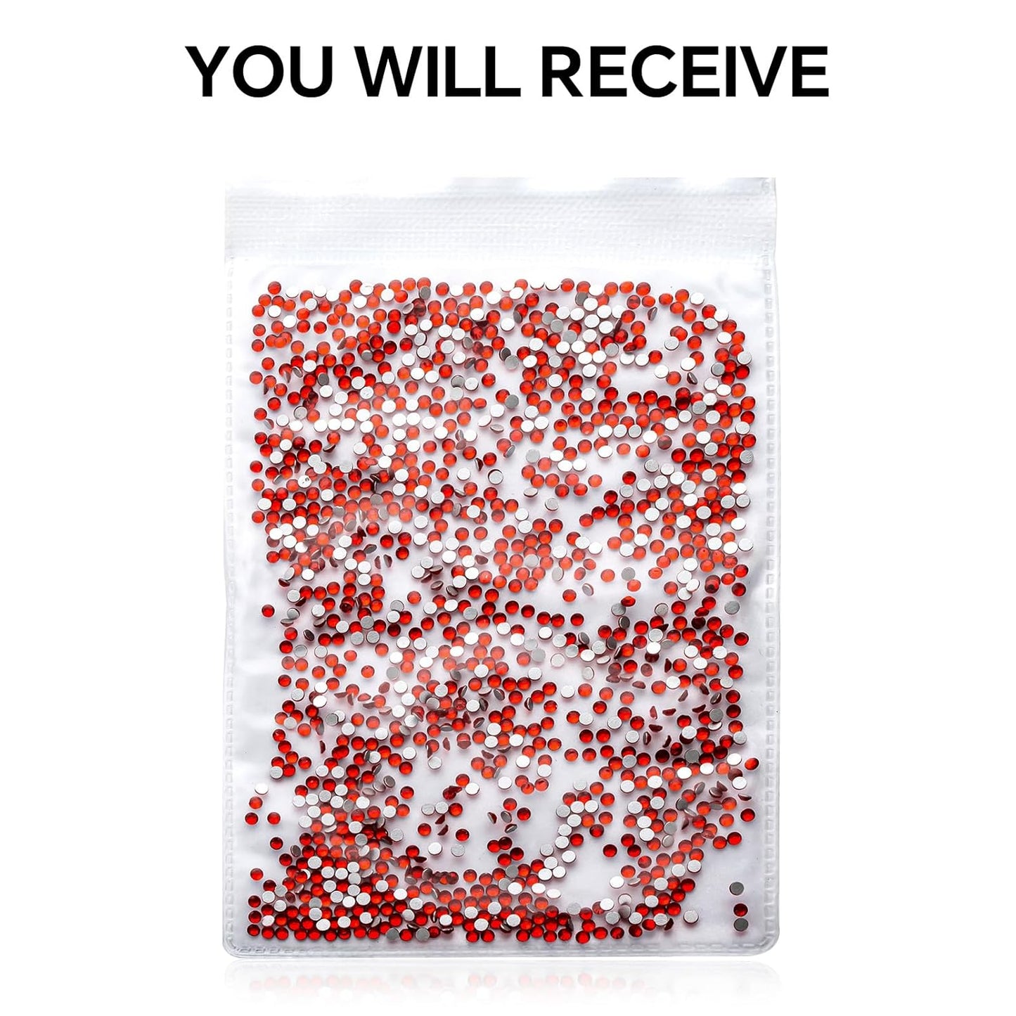 1440Pcs Ruby Red Crystal Rhinestones,Glass Flatback Rhinestones Mini Gemstones for Nail Face Makeup Art Crafts Clothes Decoration -(SS8,2.4mm,Ruby Red)