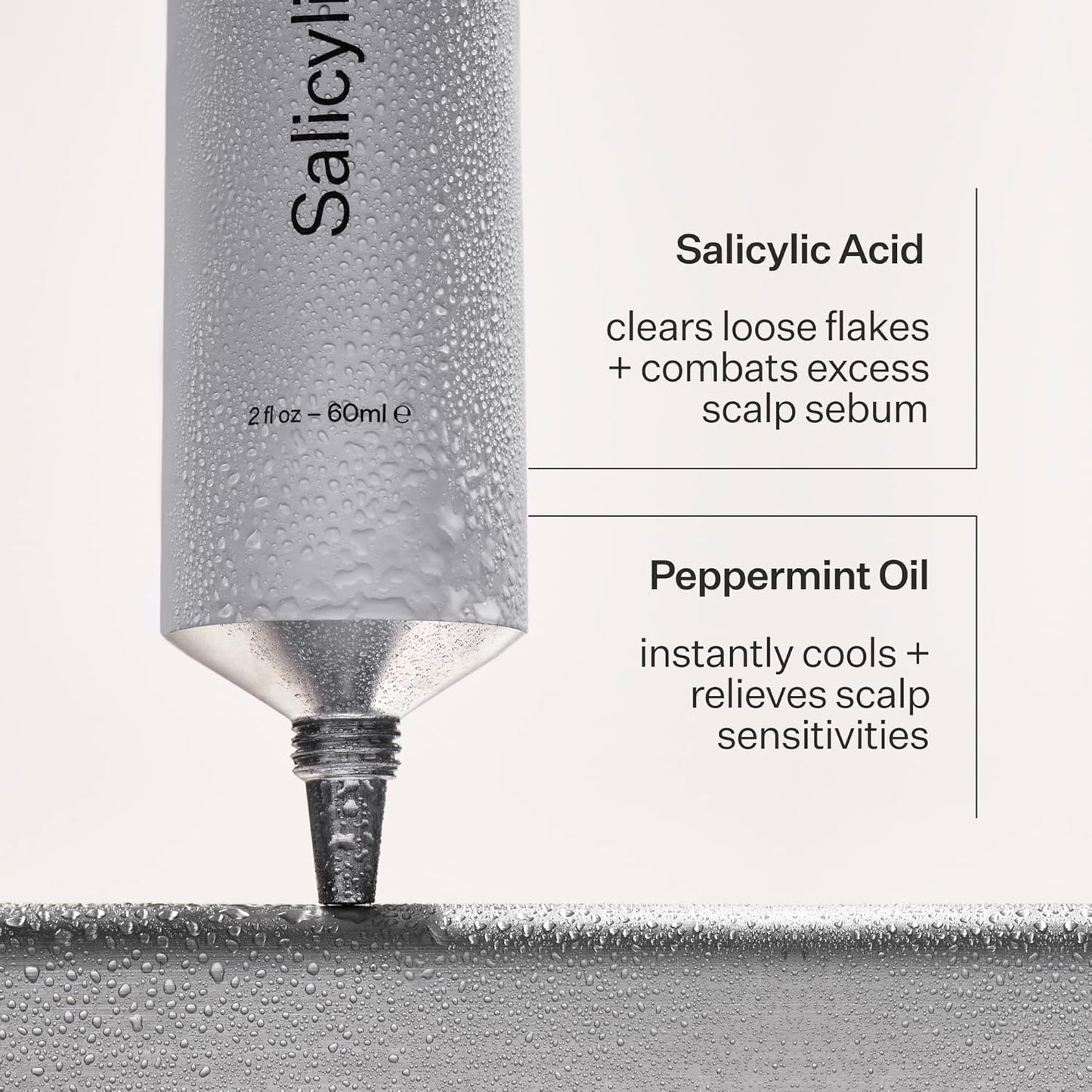 ACT+ ACRE Cold Processed Salicylic Acid Exfoliator | For Loose Flakes, Excess Oil, Scalp Build-Up | Salicylic Acid, Papaya, Peppermint | Balance, Soothe | Vegan, Color Safe, Fragrance-Free | 2 Fl Oz