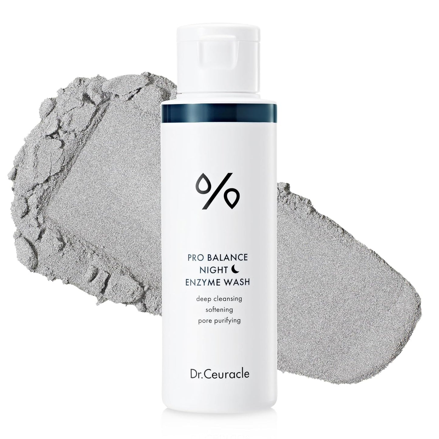 Enzyme Powder Face Wash Set - Dr.Ceuracle Pro Balance Day and Night Powder Wash with Natural Enzymes (2x50g) - Korean AM PM Facial Enzyme Powder Cleanser Bundle for Deep Pore Cleansing