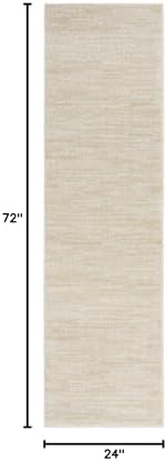 Nourison Home Nourison Essentials Ivory Beige 2' x 6' Area Rug - Image 2