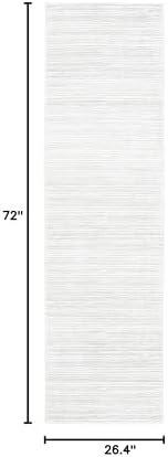 SAFAVIEH Vision Runner Rug 2'2"x6', Modern Tonal Ivory & Grey VSN606K - Image 3