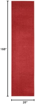Nourison Home Essentials Brick Red 2'2" x 14' Area Rug - Image 2