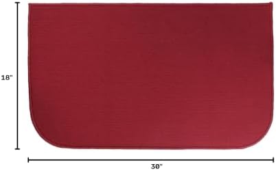 Ritz Solid Accent Rug: 18" x 30" Stain Resistant Kitchen or Living Room Floor - Image 3