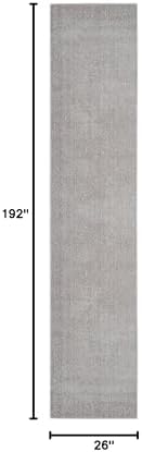 Nourison Home Nourison Essentials Silver Grey 2'2" x 16' Area Rug - Image 2