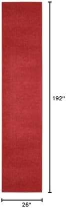 Nourison Home Essentials Brick Red 2'2" x 16' Area Rug - Image 2
