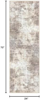 IOHOUZE Abstract Runner Rug 2x6 Ft Washable Runners - Image 2