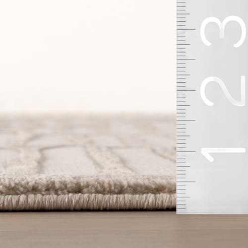 nuLOOM Kailani Cream Geometric Washable Area Rug - Image 2