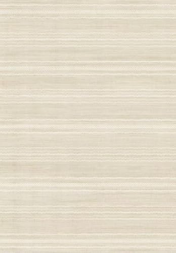 2x10 Runner Rug Hallway Washable Minimal Striped Carpet Oatmeal by BYYVOORugsforYourHome