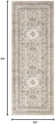 cotiled 3x8 Hallway Runner Rug for Entryway, Non-Slip Vintage - Image 2