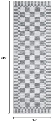 GarveeHome 2x12 Checkered Kitchen Runner Rug - Image 2