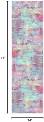 IOHOUZE Abstract Runner Rug 2x7 Ft Washable Runners - Image 2