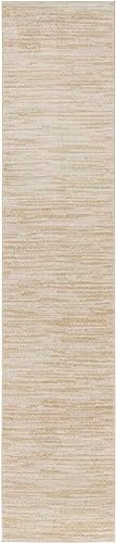 Nourison Home Nourison Essentials Ivory Gold 2'2" x 10' Area Rug - Image 4