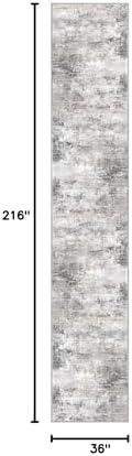 IOHOUZE Abstract Runner Rug 3x18 Ft Washable Runners - Image 2