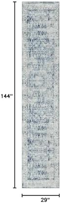 Morebes Extra Long Hallway Runner Rug 12ft, Vintage Carpet Runner - Image 2
