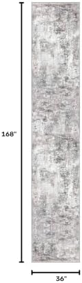 Lansny Modern Abstract 3x14 Runner Rug - Image 2