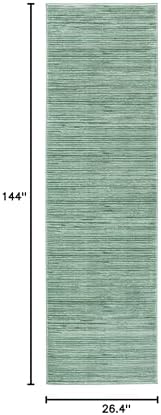 SAFAVIEH Vision Runner Rug 2'2"x12', Light Green VSN606X - Image 2