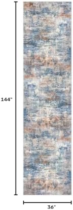 IOHOUZE Abstract Runner Rug 3x12 Ft Washable Runners - Image 2