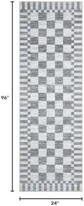 GarveeHome 2x8 Checkered Kitchen Runner Rug - Image 2