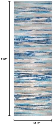 Lansny Abstract 2.6x10 Runner Rug Washable Runners - Image 2