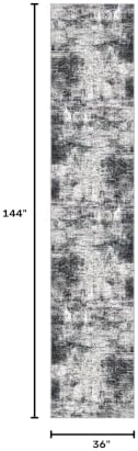 IOHOUZE Abstract Runner Rug 3x12 Ft Washable Runners - Image 2