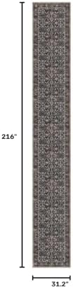 KUTA Vintage Washable Long Runner Rug 2.6x18 Brown Runners - Image 2