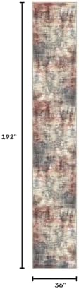 IOHOUZE Abstract Runner Rug 3x16 Ft Washable Runners - Image 2