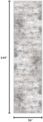 IOHOUZE Abstract Runner Rug 3x12 Ft Washable Runners - Image 2