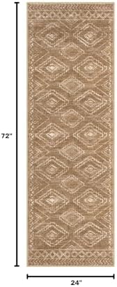KILOCOCO Washable Runner Rug 2x6 ft Hallway Runners, Mocha Brown - Image 2