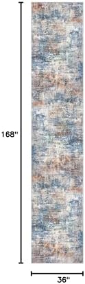 IOHOUZE Abstract Runner Rug 3x14 Ft Long Washable Runners - Image 2