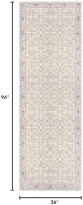 SIILOOM 3x8 Washable Runner Rug, Non Slip Soft Area Rug - Image 2