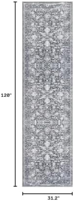 KILOCOCO Runner for Hallway 2.6x10 ft Washable Runner Non-Slip Rug - Image 2
