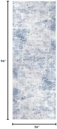 IOHOUZE Abstract Runner Rug 3x8 Ft Washable Runners - Image 2
