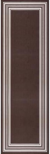 Non Slip Area Rugs 2x7 Modern Bordered Non Skid Rubber Backing Soft Runner Rug - Image 2