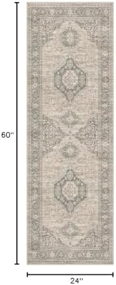 Lahome Oriental Kitchen Runner Rug Non Slip, 2x5 Washable Hallway Runner - Image 2
