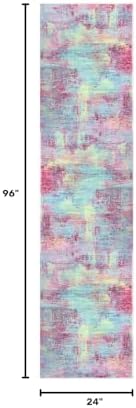 IOHOUZE Abstract Runner Rug 2x8 Ft Washable Runners - Image 2