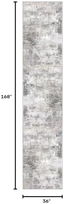 IOHOUZE Abstract Runner Rug 3x14 Ft Washable Runners - Image 2